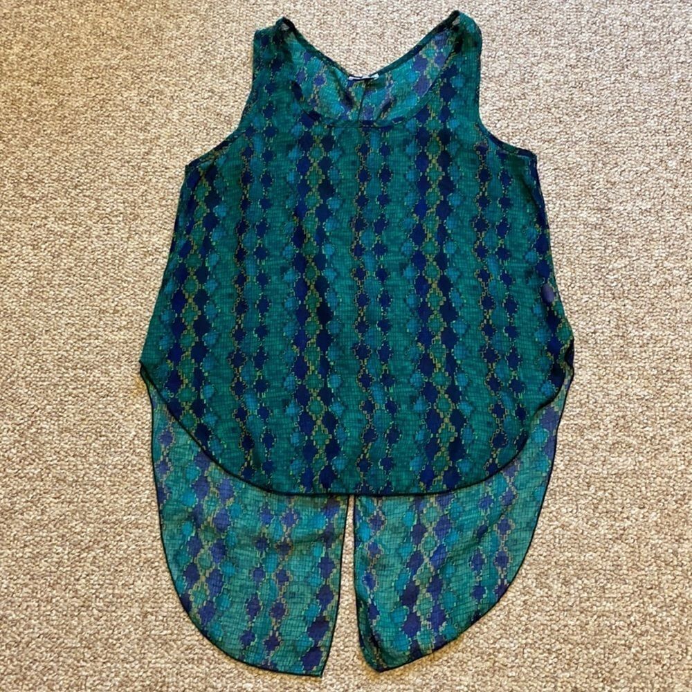 Loco Blue Tank Top Blouse